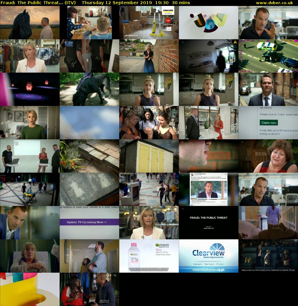 Fraud: The Public Threat... (ITV) Thursday 12 September 2019 19:30 - 20:00