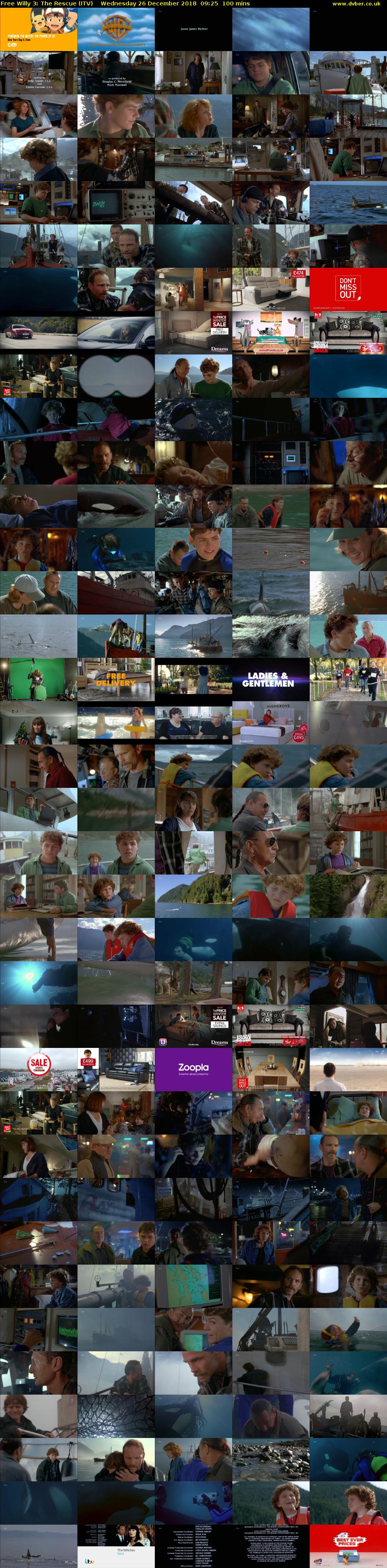 Free Willy 3: The Rescue (ITV) Wednesday 26 December 2018 09:25 - 11:05