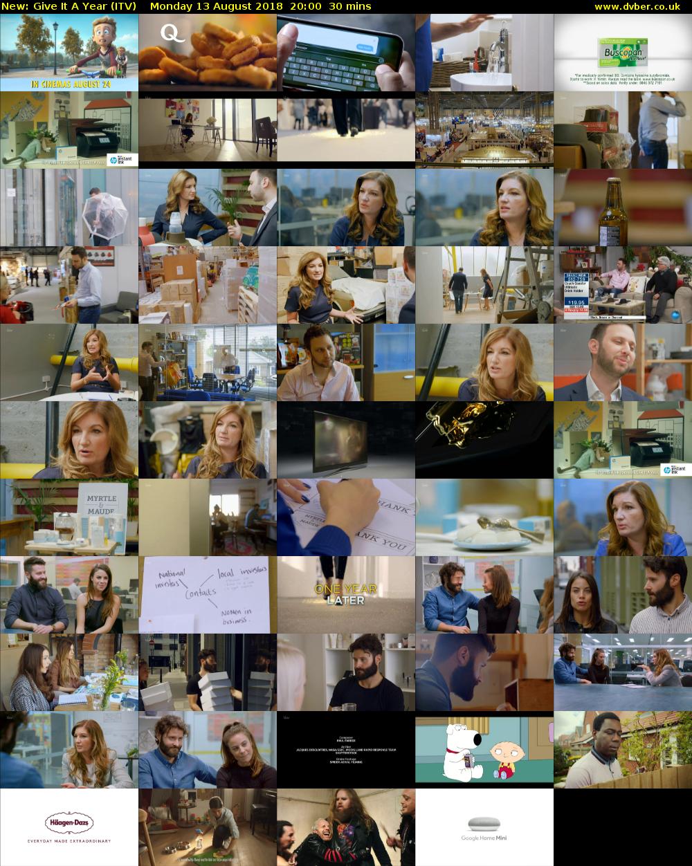 Give It A Year (ITV) Monday 13 August 2018 20:00 - 20:30