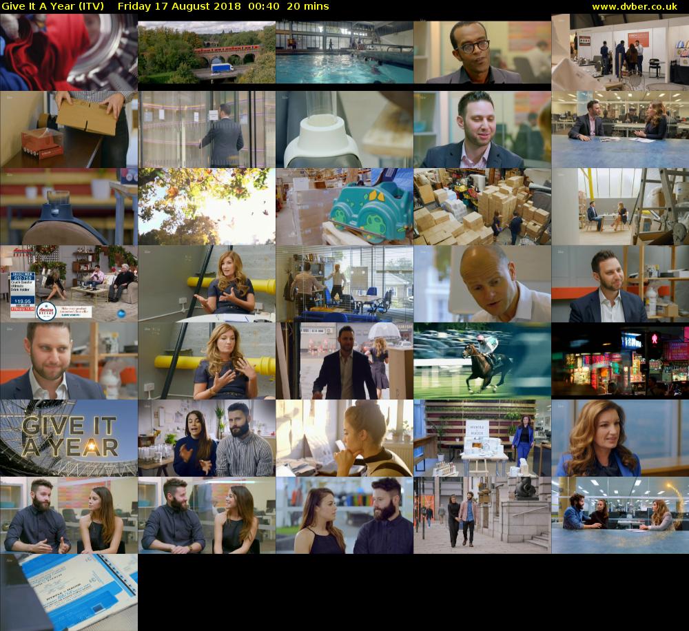 Give It A Year (ITV) Friday 17 August 2018 00:40 - 01:00