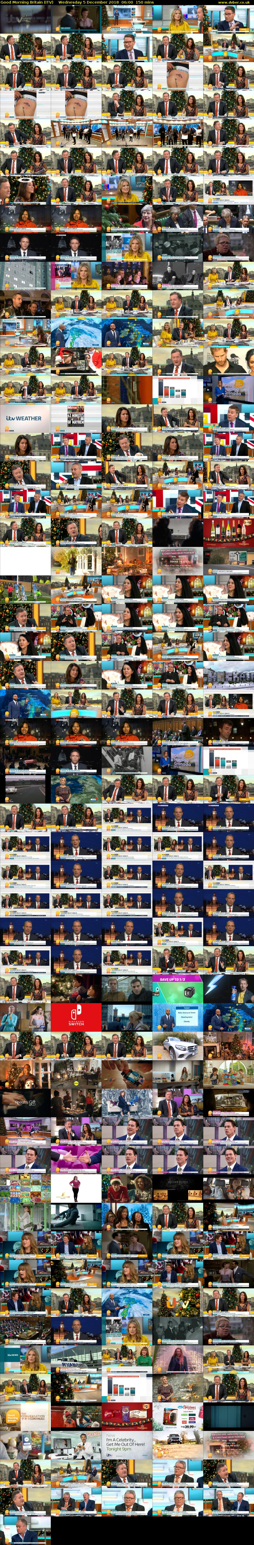 Good Morning Britain (ITV) Wednesday 5 December 2018 06:00 - 08:30