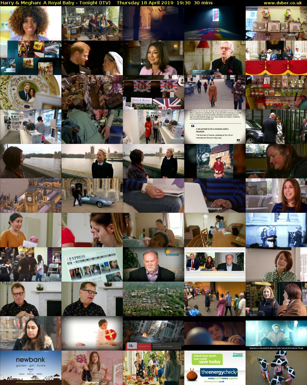 Harry & Meghan: A Royal Baby - Tonight (ITV) Thursday 18 April 2019 19:30 - 20:00