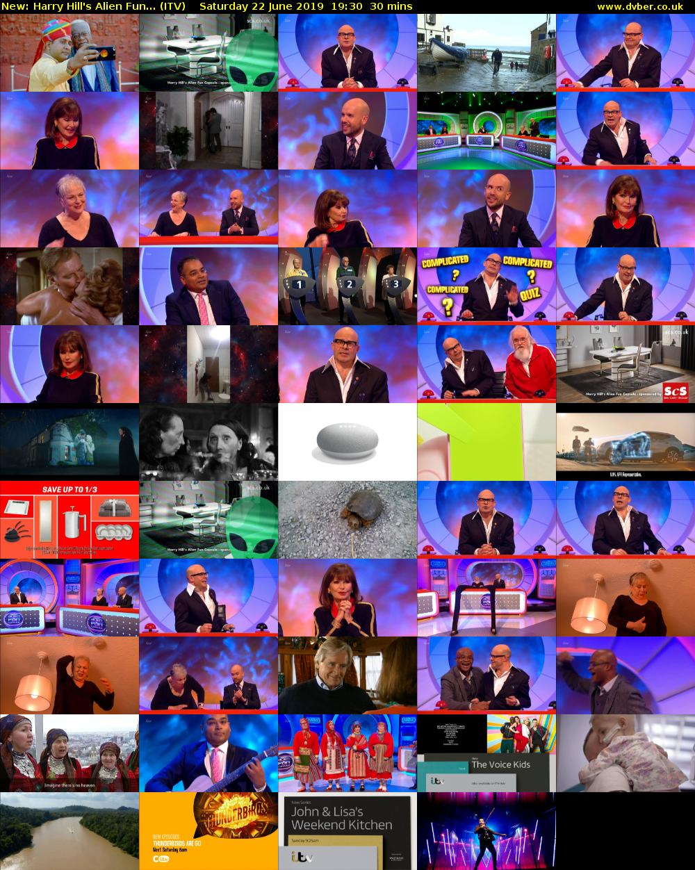 Harry Hill's Alien Fun... (ITV) Saturday 22 June 2019 19:30 - 20:00