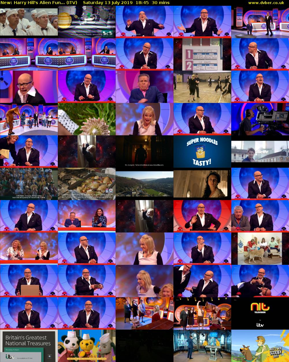 Harry Hill's Alien Fun... (ITV) Saturday 13 July 2019 18:45 - 19:15