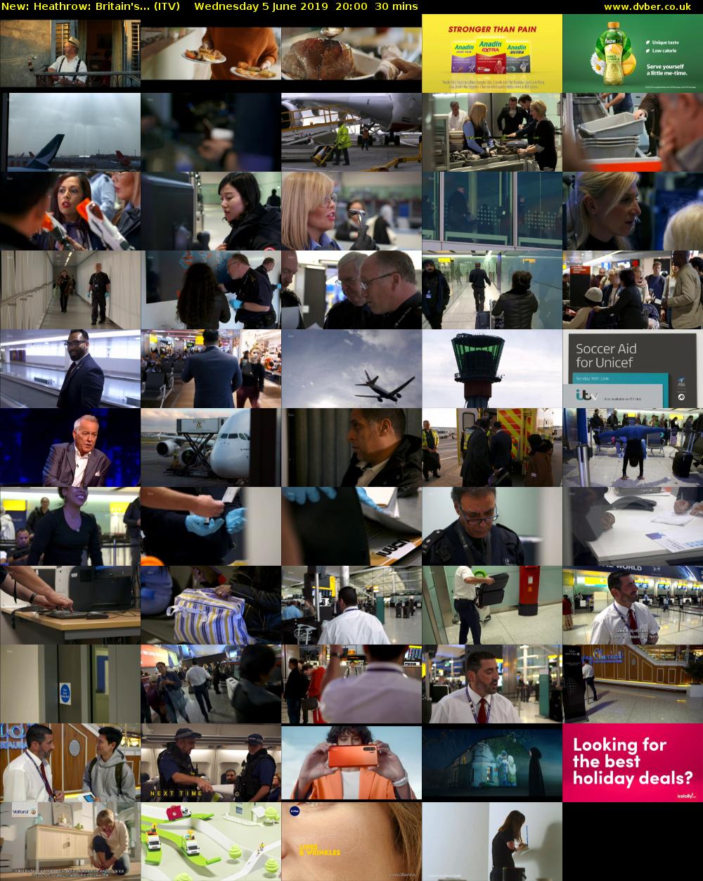 Heathrow: Britain's... (ITV) Wednesday 5 June 2019 20:00 - 20:30