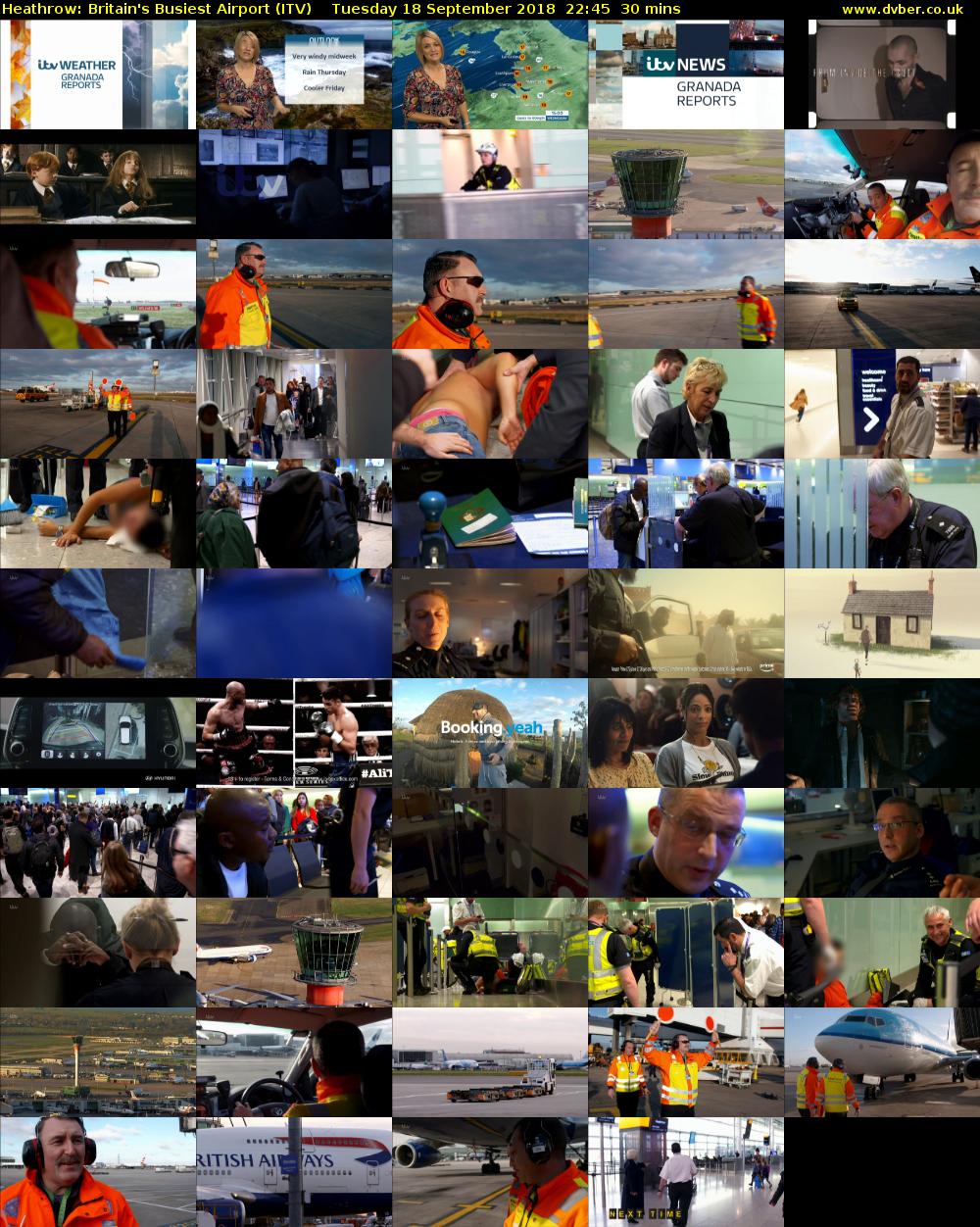 Heathrow: Britain's Busiest Airport (ITV) Tuesday 18 September 2018 22:45 - 23:15