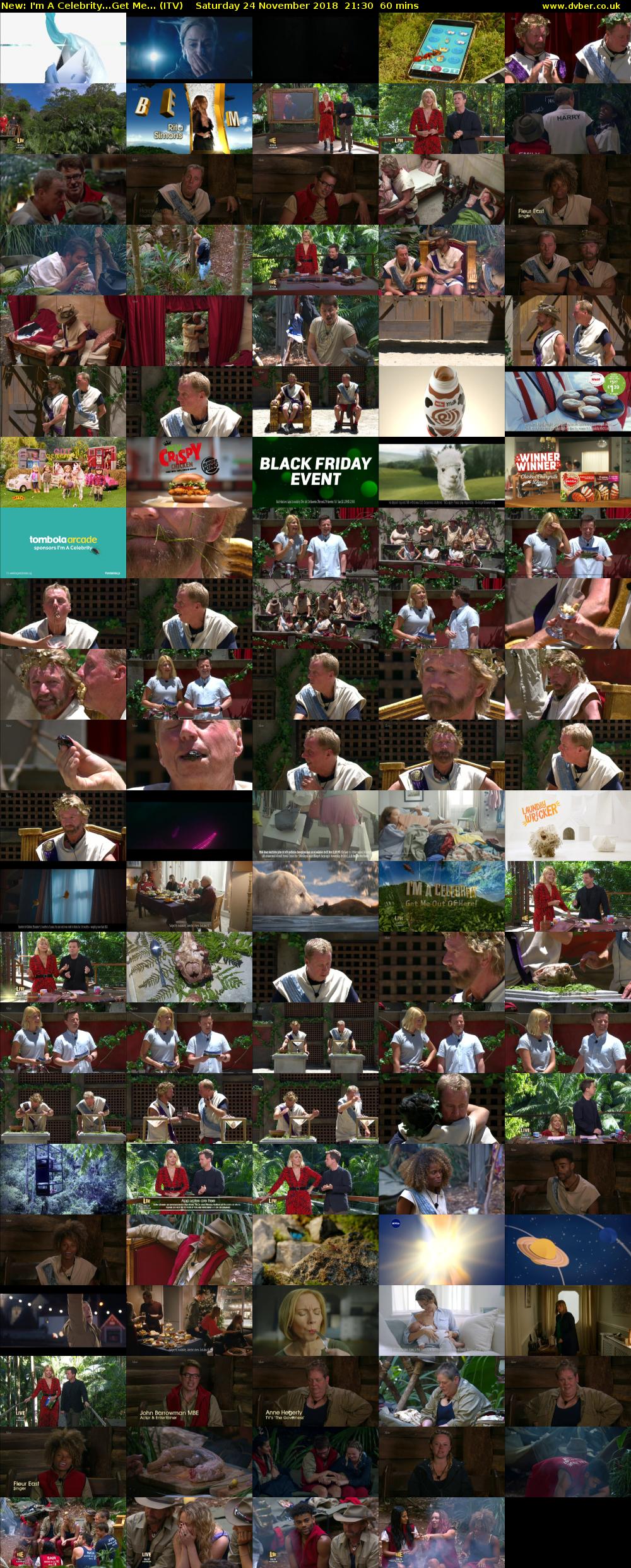 I'm A Celebrity...Get Me... (ITV) Saturday 24 November 2018 21:30 - 22:30