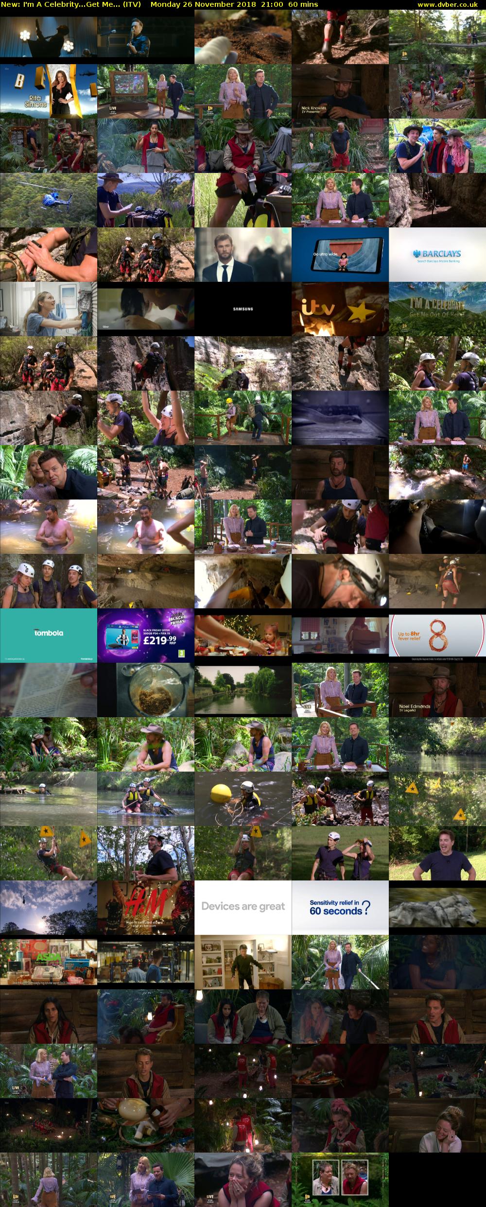 I'm A Celebrity...Get Me... (ITV) Monday 26 November 2018 21:00 - 22:00