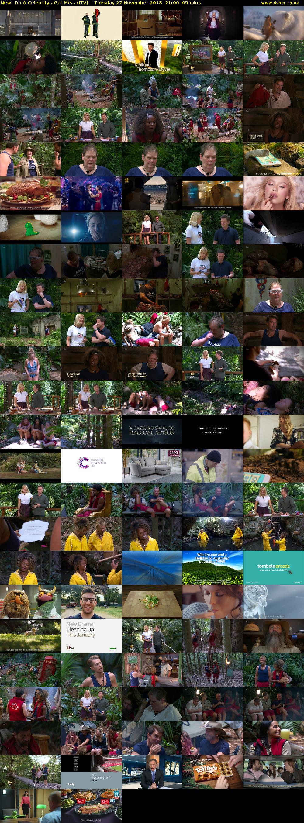 I'm A Celebrity...Get Me... (ITV) Tuesday 27 November 2018 21:00 - 22:05