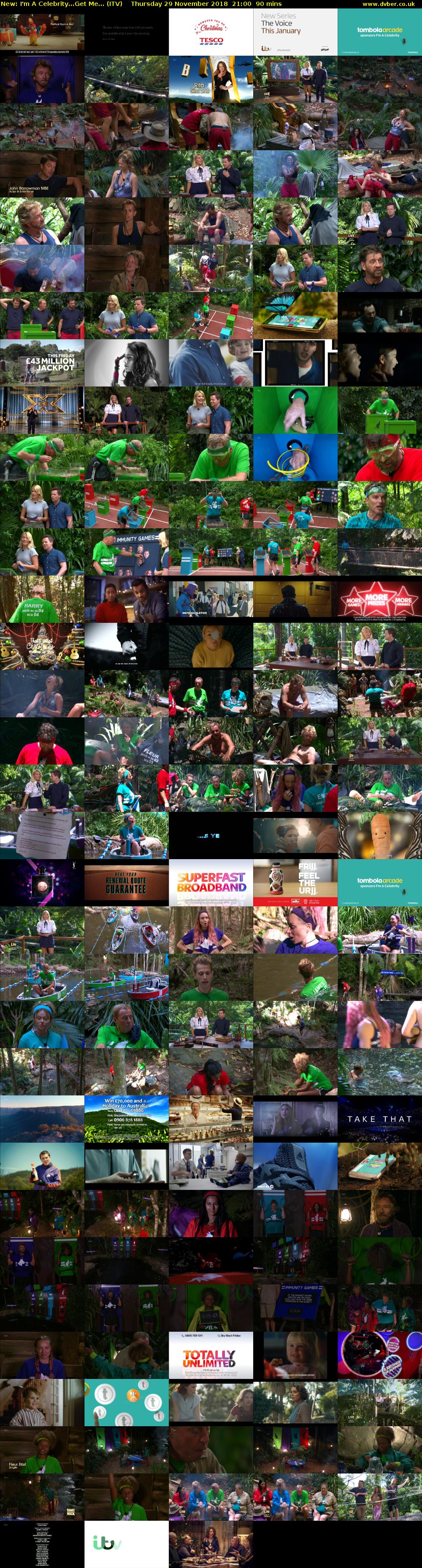 I'm A Celebrity...Get Me... (ITV) Thursday 29 November 2018 21:00 - 22:30