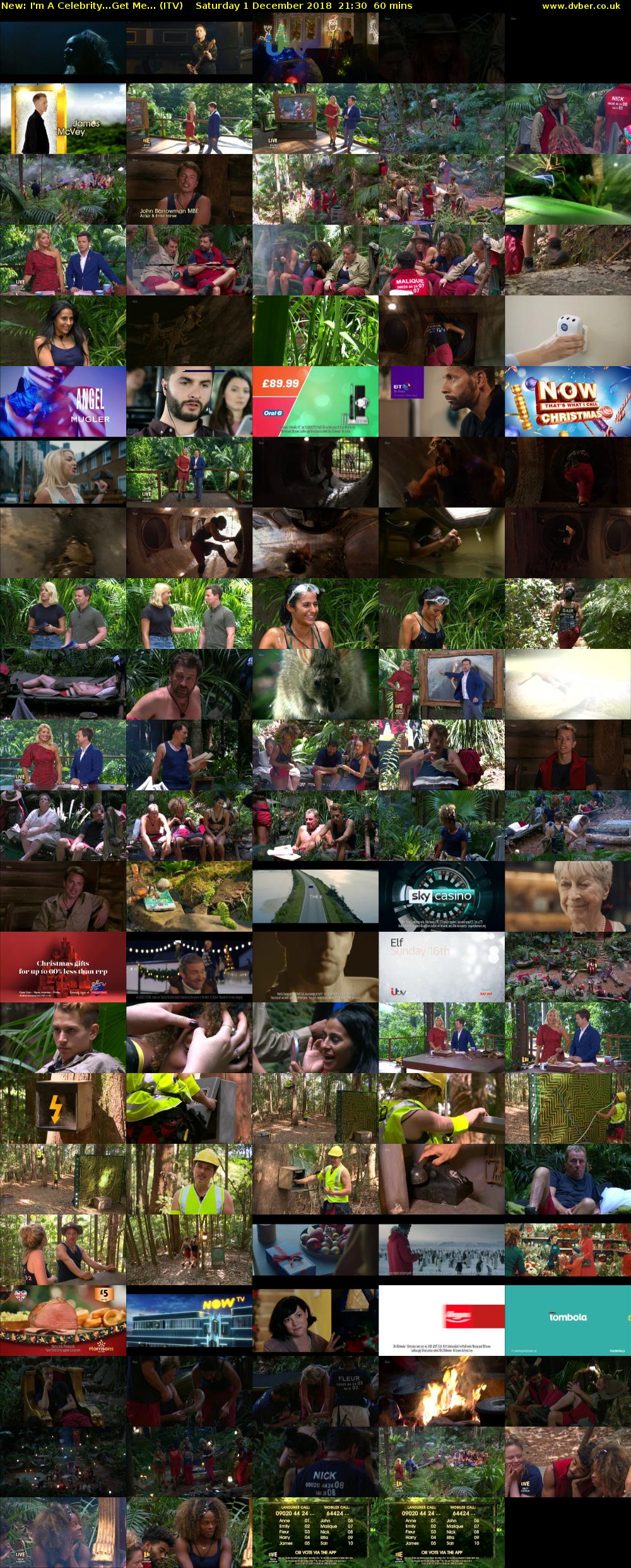 I'm A Celebrity...Get Me... (ITV) Saturday 1 December 2018 21:30 - 22:30