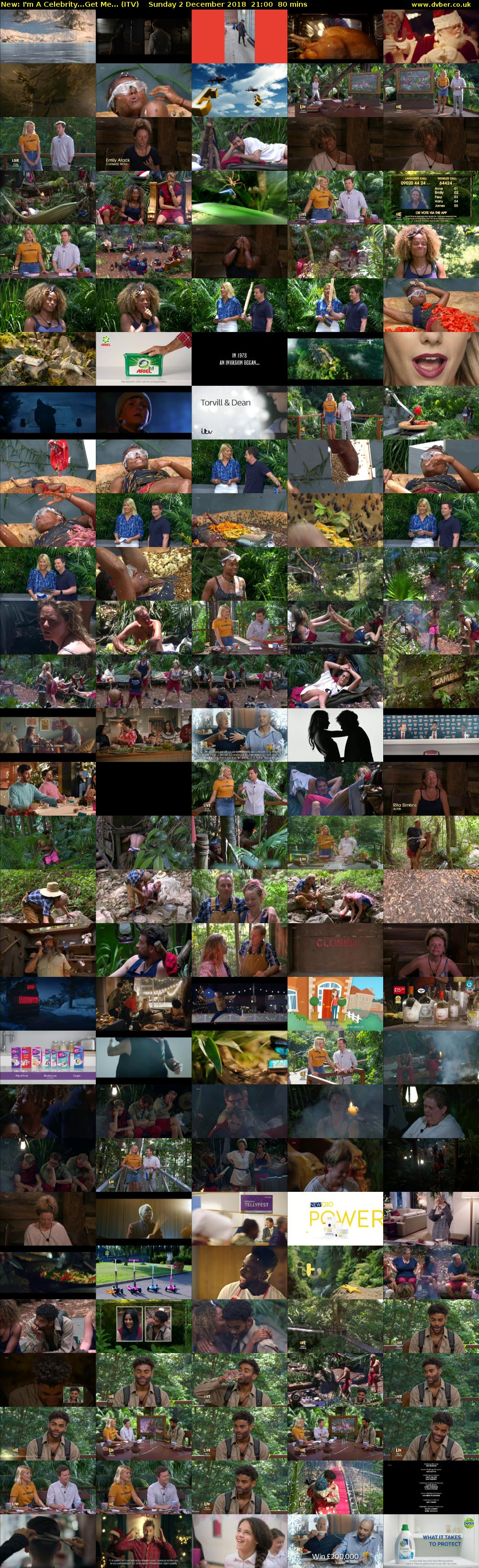 I'm A Celebrity...Get Me... (ITV) Sunday 2 December 2018 21:00 - 22:20