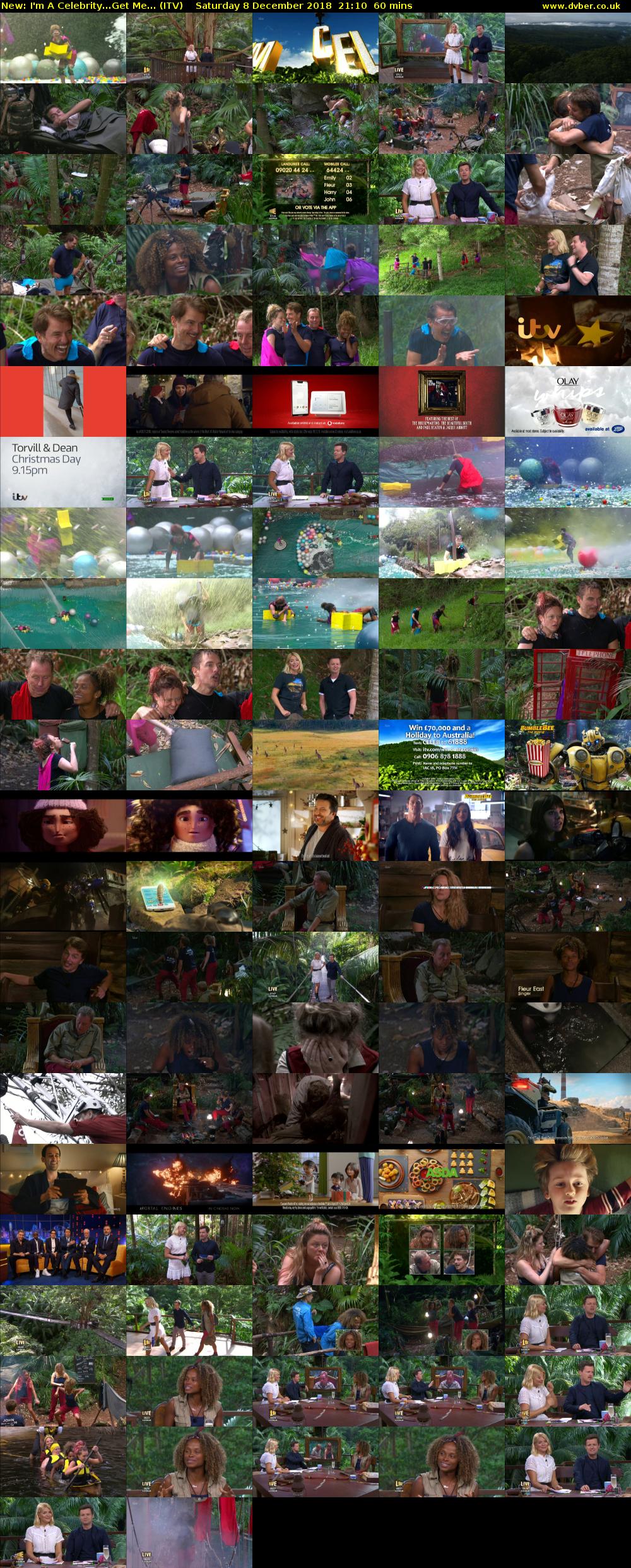 I'm A Celebrity...Get Me... (ITV) Saturday 8 December 2018 21:10 - 22:10