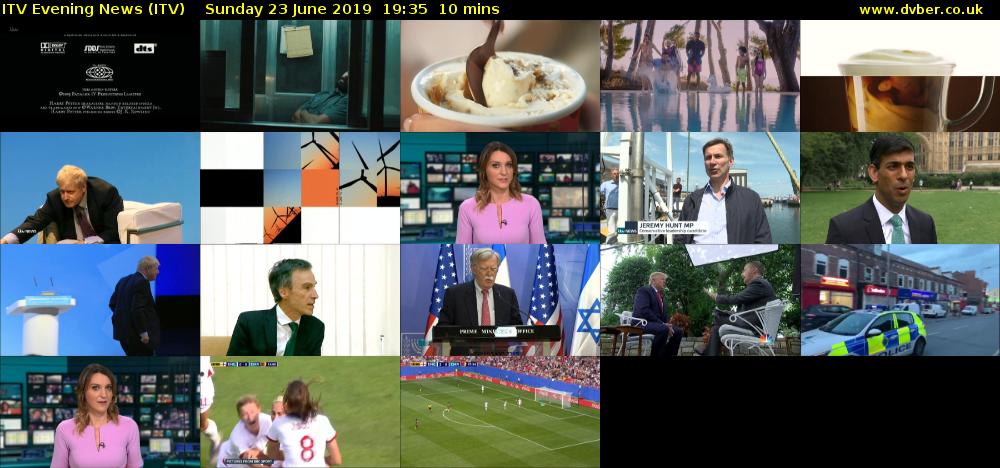 ITV Evening News (ITV) Sunday 23 June 2019 19:35 - 19:45