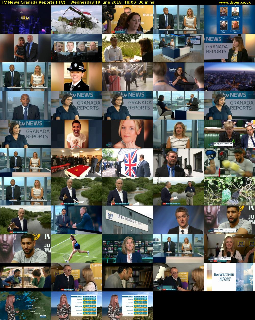 ITV News Granada Reports (ITV) Wednesday 19 June 2019 18:00 - 18:30