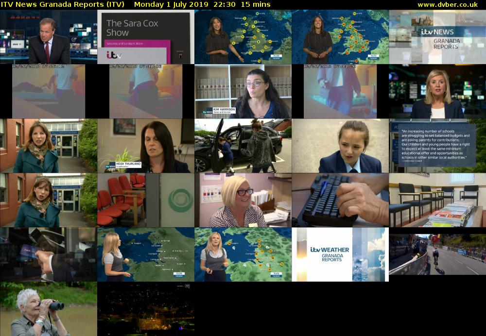 ITV News Granada Reports (ITV) Monday 1 July 2019 22:30 - 22:45
