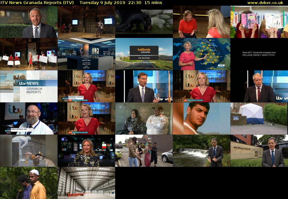 ITV News Granada Reports (ITV) Tuesday 9 July 2019 22:30 - 22:45