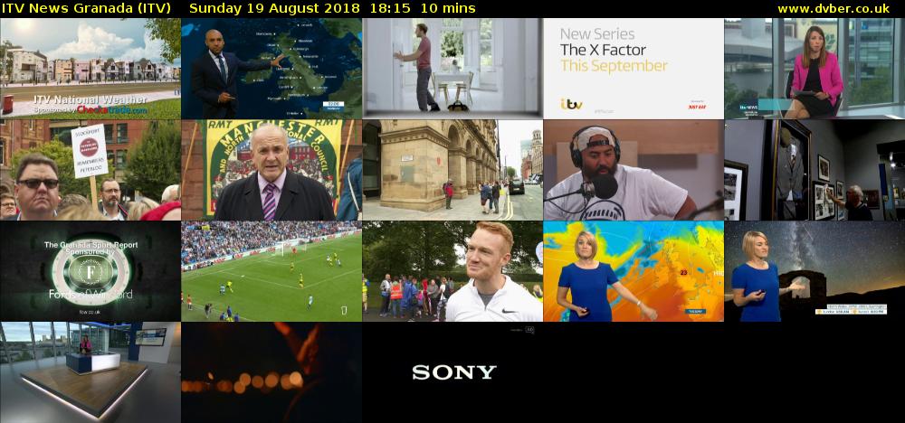 ITV News Granada (ITV) Sunday 19 August 2018 18:15 - 18:25