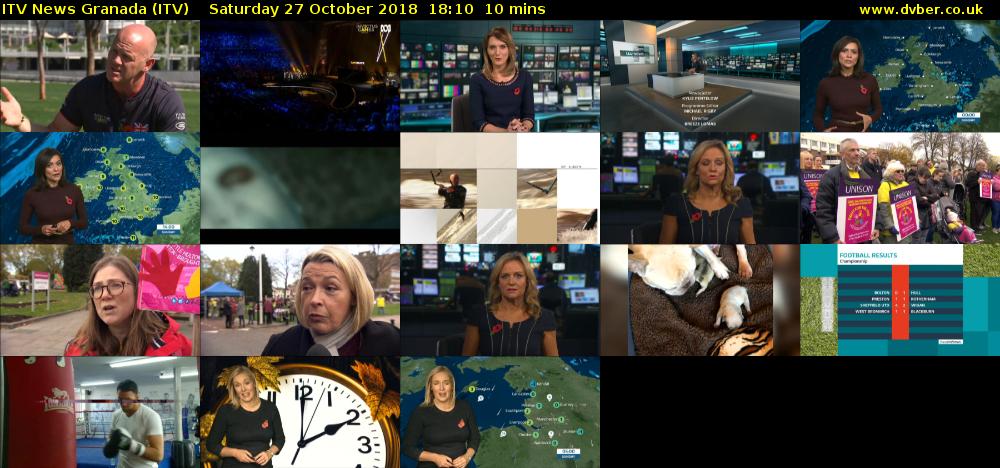 ITV News Granada (ITV) Saturday 27 October 2018 18:10 - 18:20