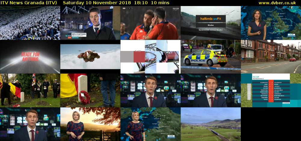 ITV News Granada (ITV) Saturday 10 November 2018 18:10 - 18:20