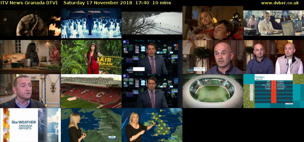 ITV News Granada (ITV) Saturday 17 November 2018 17:40 - 17:50