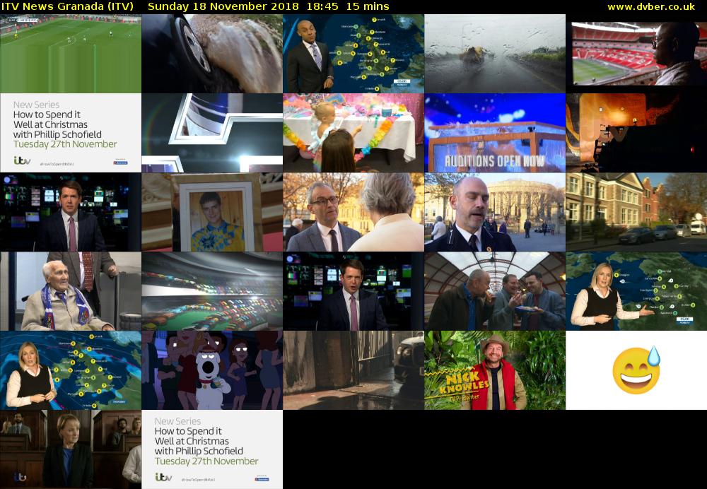 ITV News Granada (ITV) Sunday 18 November 2018 18:45 - 19:00