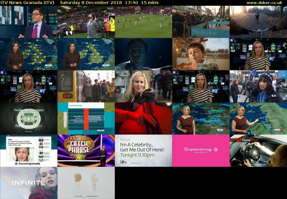 ITV News Granada (ITV) Saturday 8 December 2018 17:40 - 17:55