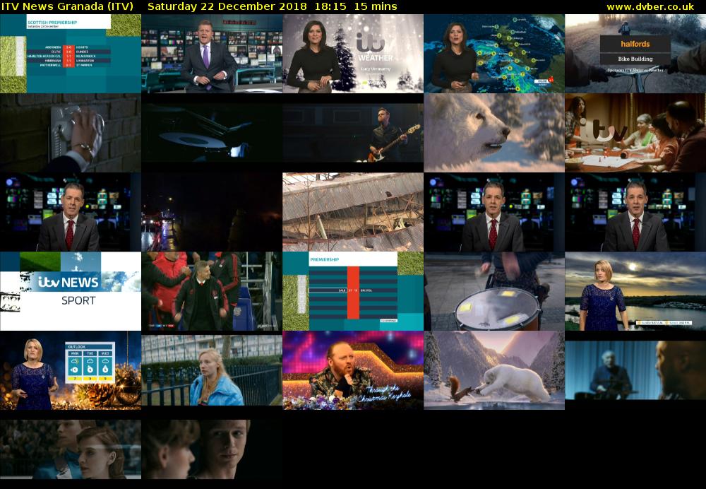 ITV News Granada (ITV) Saturday 22 December 2018 18:15 - 18:30