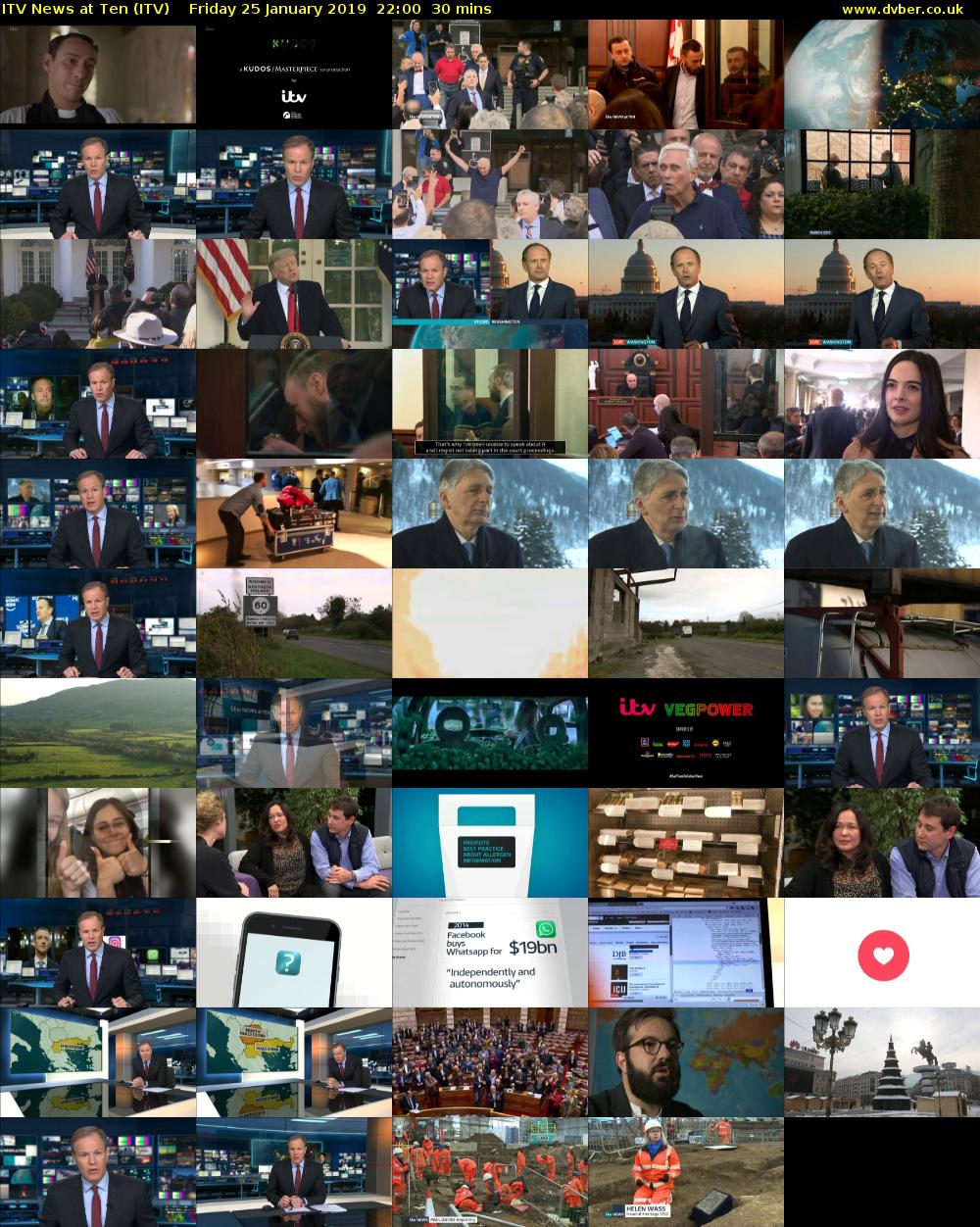 ITV News at Ten (ITV) Friday 25 January 2019 22:00 - 22:30