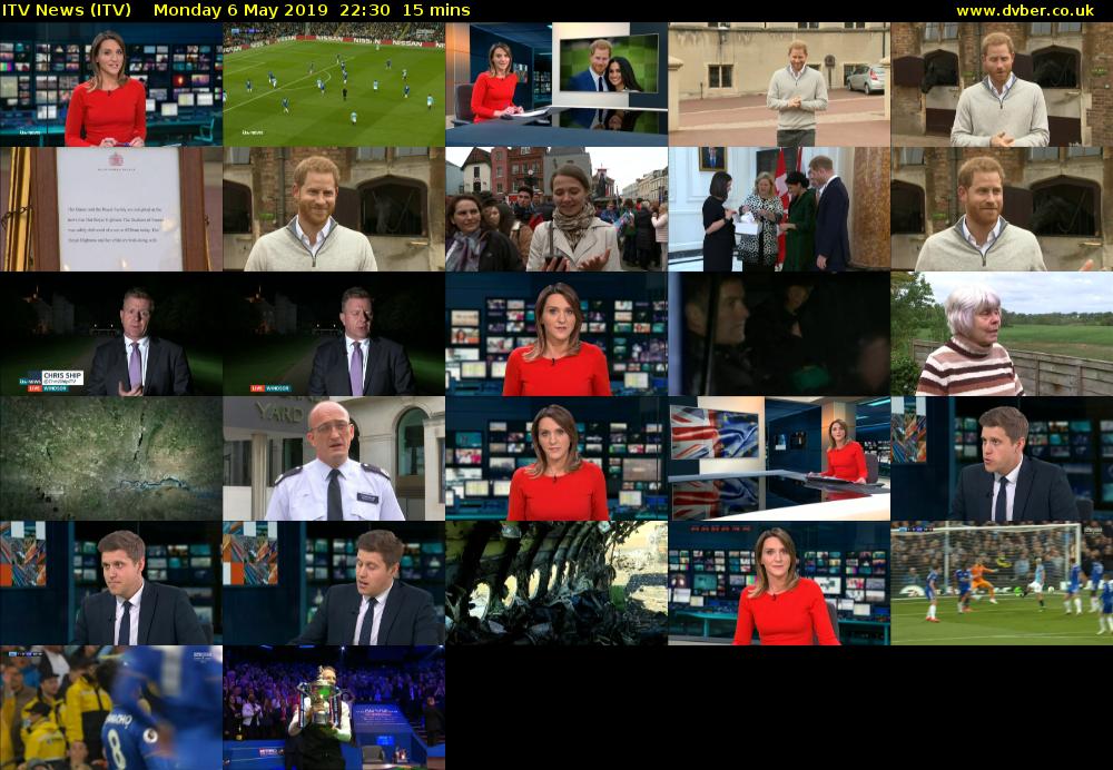 ITV News (ITV) Monday 6 May 2019 22:30 - 22:45