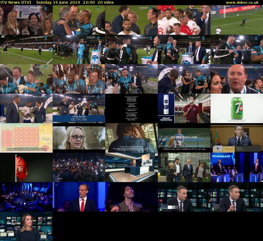 ITV News (ITV) Sunday 16 June 2019 22:00 - 22:20