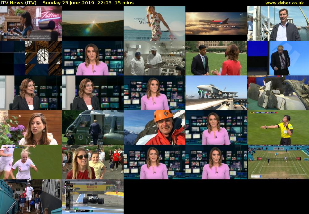 ITV News (ITV) Sunday 23 June 2019 22:05 - 22:20