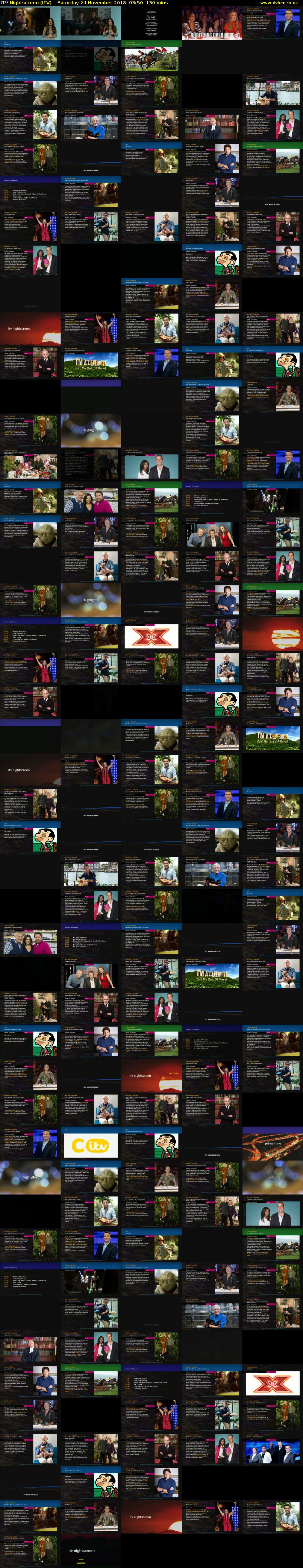 ITV Nightscreen (ITV) Saturday 24 November 2018 03:50 - 06:00