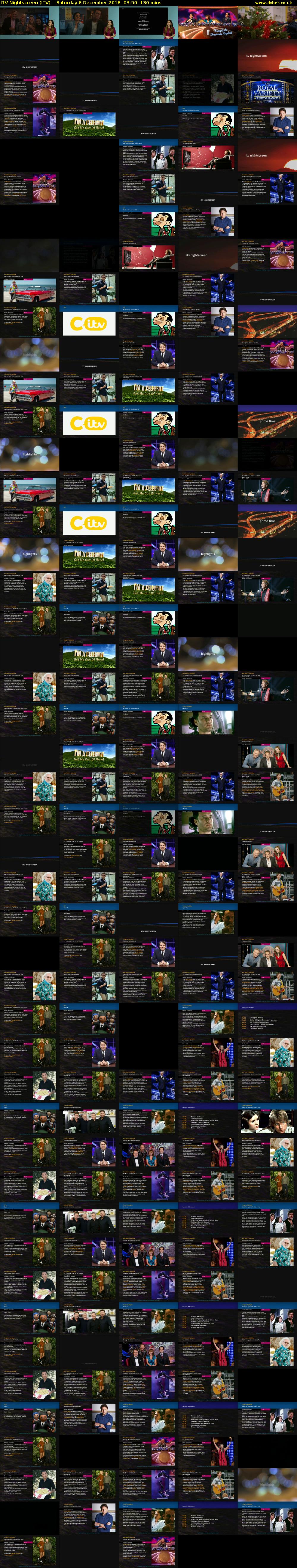 ITV Nightscreen (ITV) Saturday 8 December 2018 03:50 - 06:00