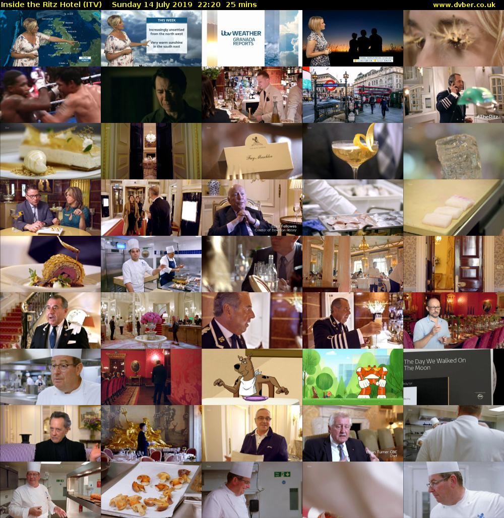 Inside the Ritz Hotel (ITV) Sunday 14 July 2019 22:20 - 22:45