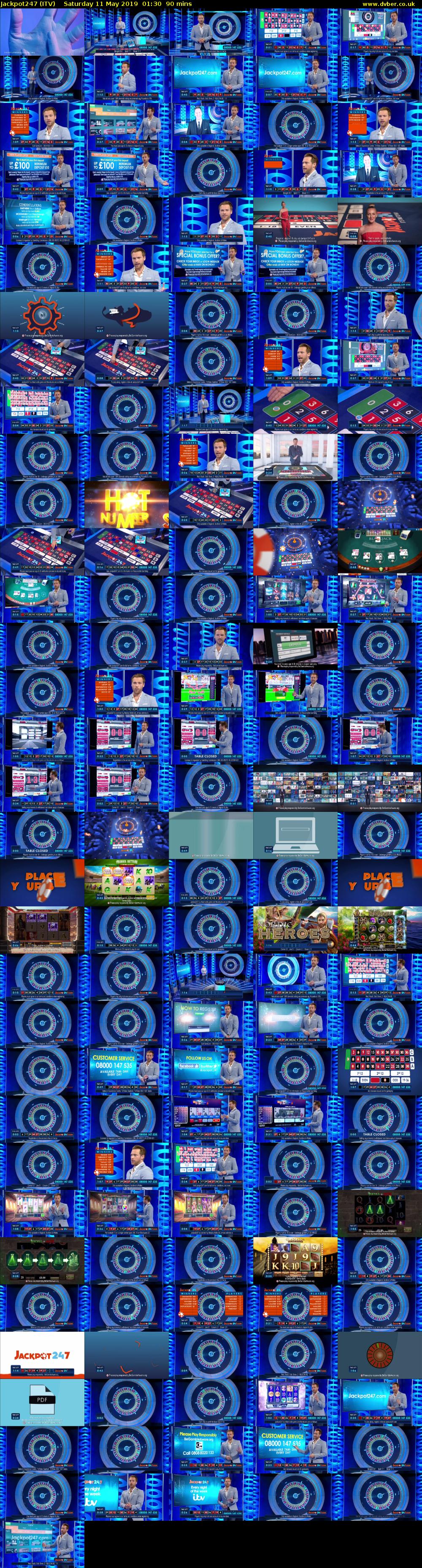 Jackpot247 (ITV) Saturday 11 May 2019 01:30 - 03:00