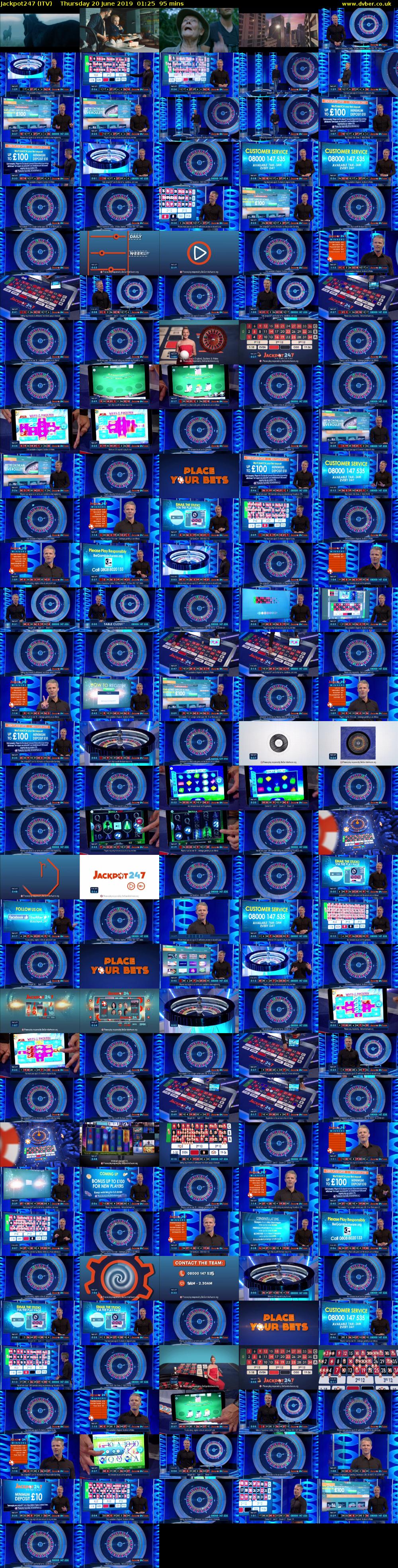 Jackpot247 (ITV) Thursday 20 June 2019 01:25 - 03:00