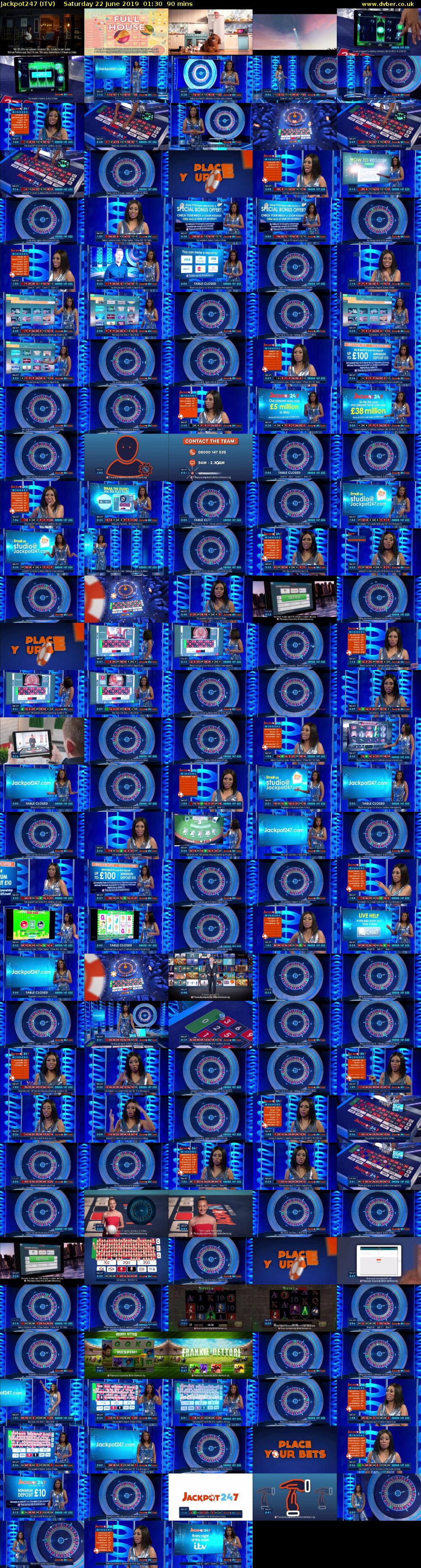 Jackpot247 (ITV) Saturday 22 June 2019 01:30 - 03:00