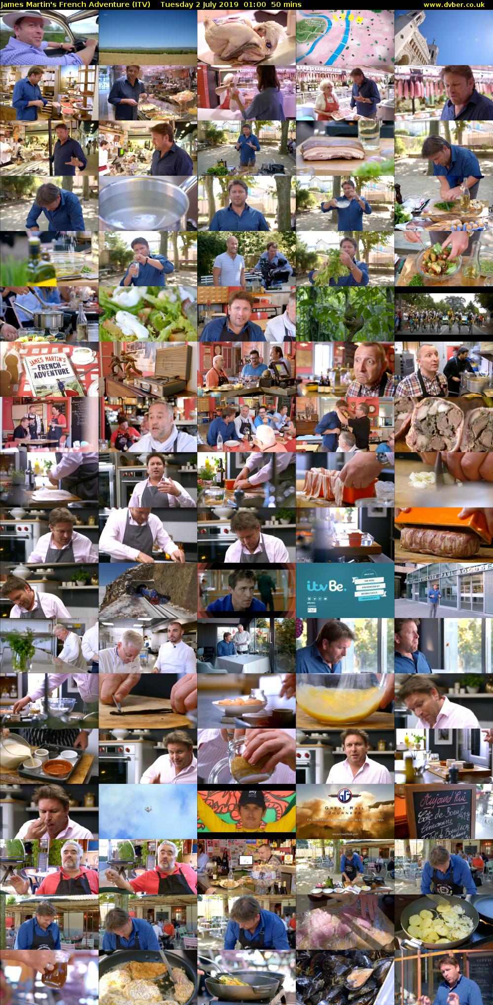 James Martin's French Adventure (ITV) Tuesday 2 July 2019 01:00 - 01:50
