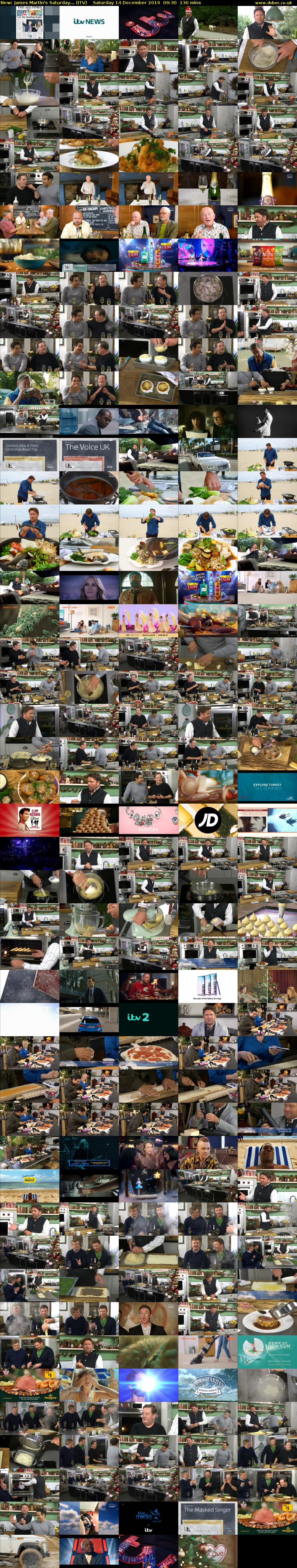 James Martin's Saturday... (ITV) Saturday 14 December 2019 09:30 - 11:40