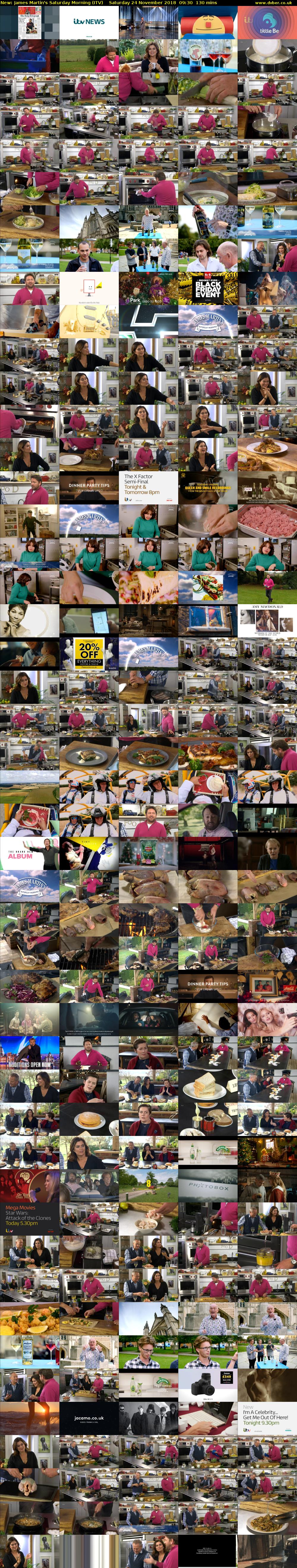 James Martin's Saturday Morning (ITV) Saturday 24 November 2018 09:30 - 11:40