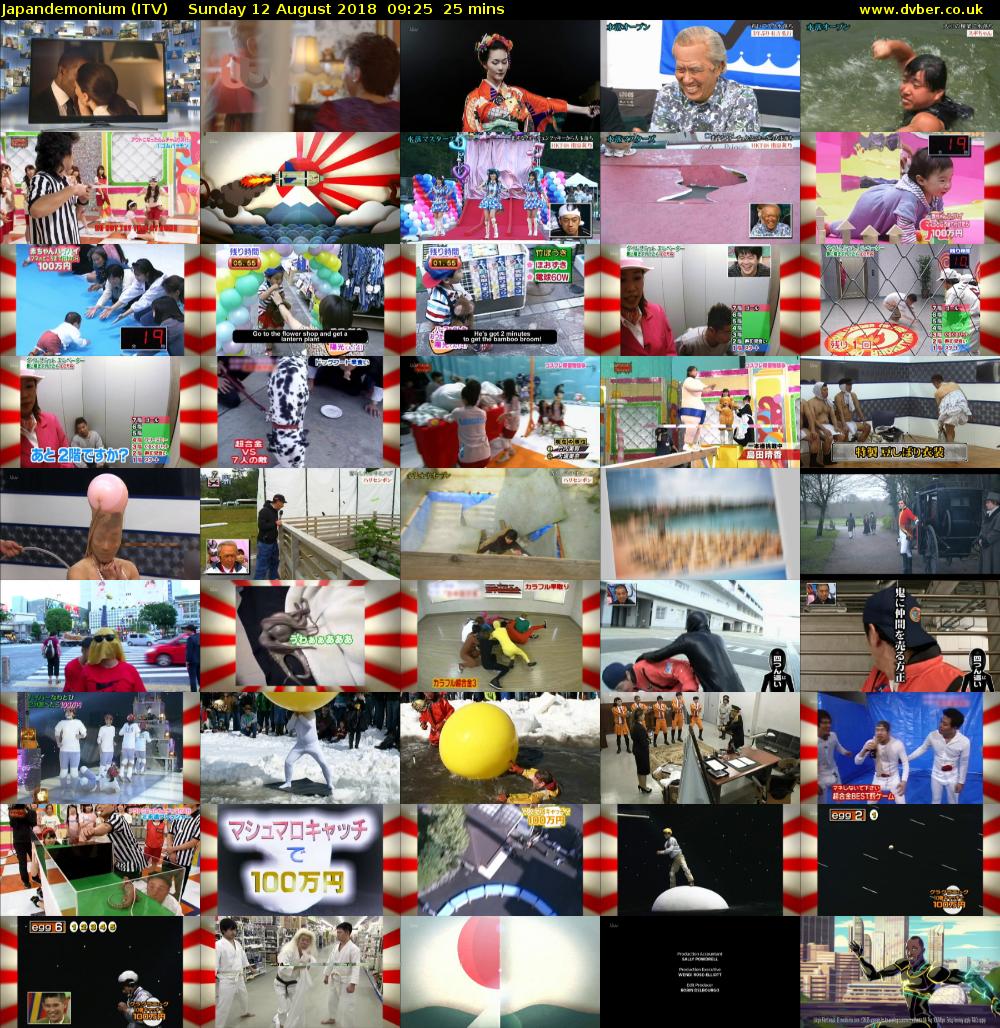 Japandemonium (ITV) Sunday 12 August 2018 09:25 - 09:50