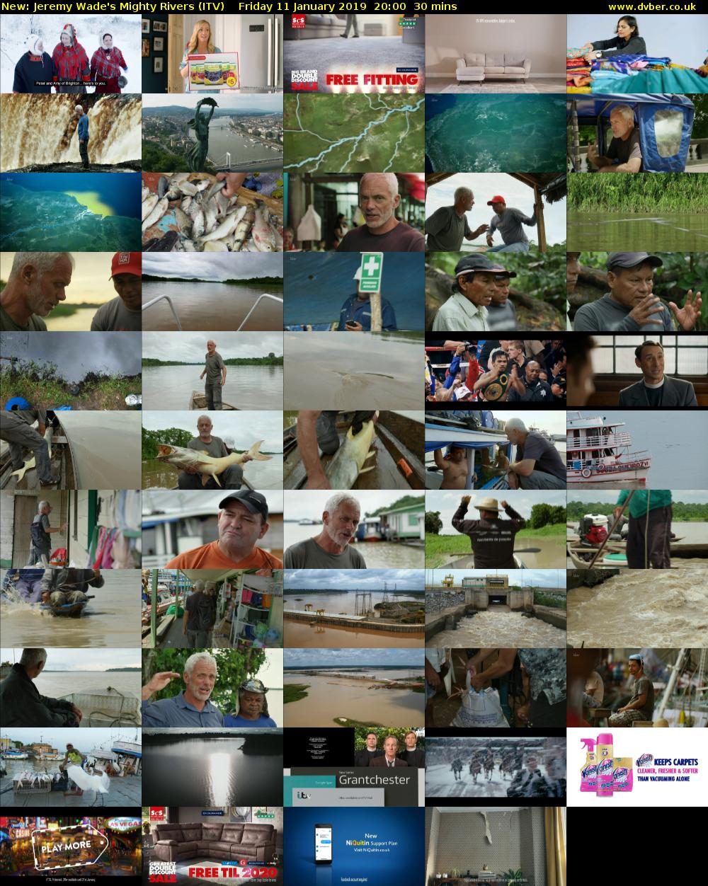 Jeremy Wade's Mighty Rivers (ITV) Friday 11 January 2019 20:00 - 20:30