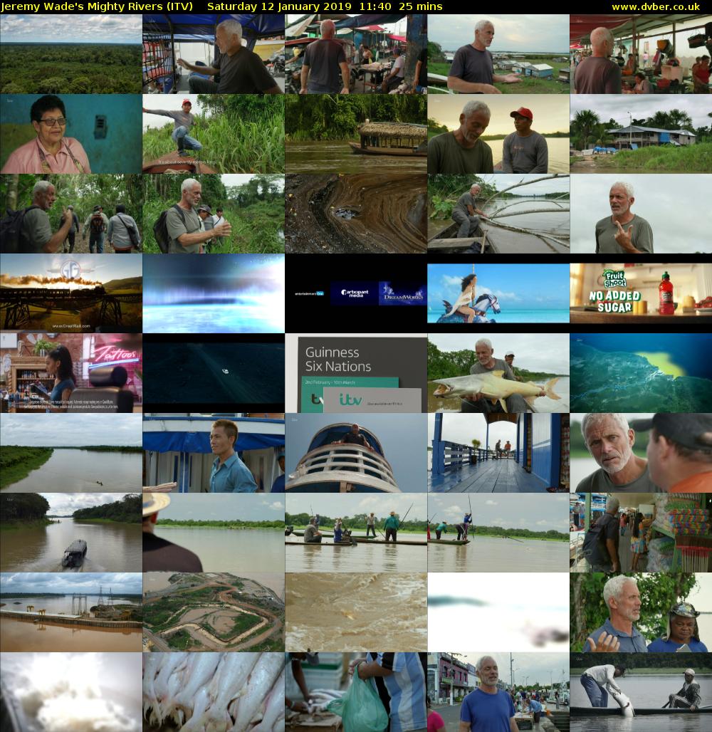 Jeremy Wade's Mighty Rivers (ITV) Saturday 12 January 2019 11:40 - 12:05