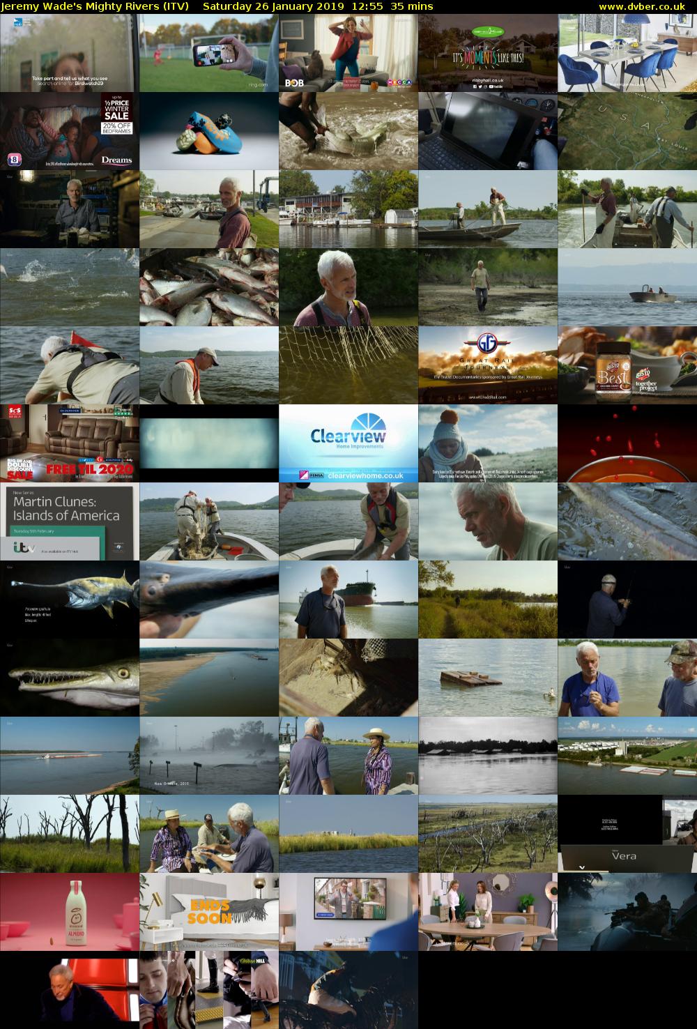Jeremy Wade's Mighty Rivers (ITV) Saturday 26 January 2019 12:55 - 13:30