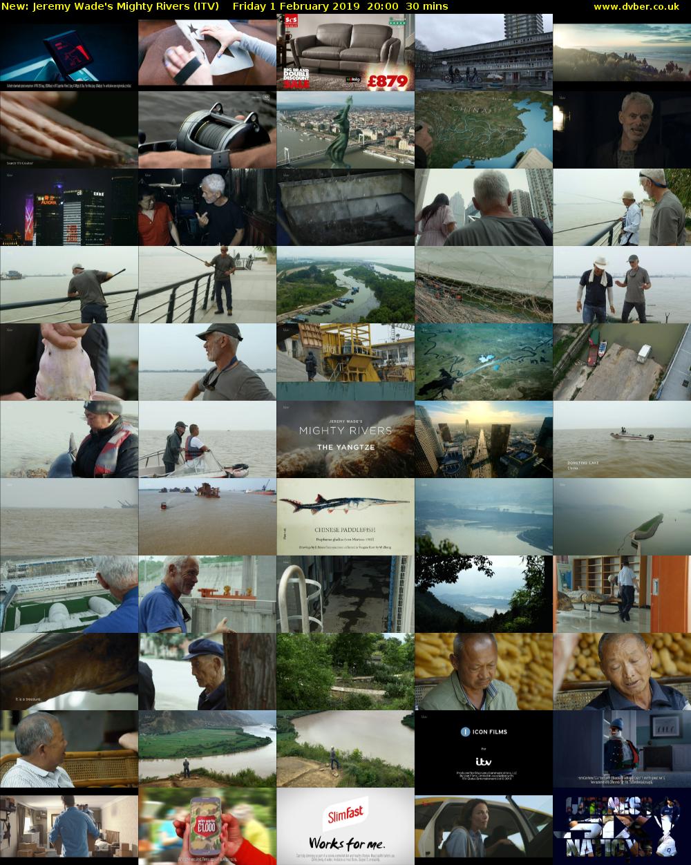 Jeremy Wade's Mighty Rivers (ITV) Friday 1 February 2019 20:00 - 20:30