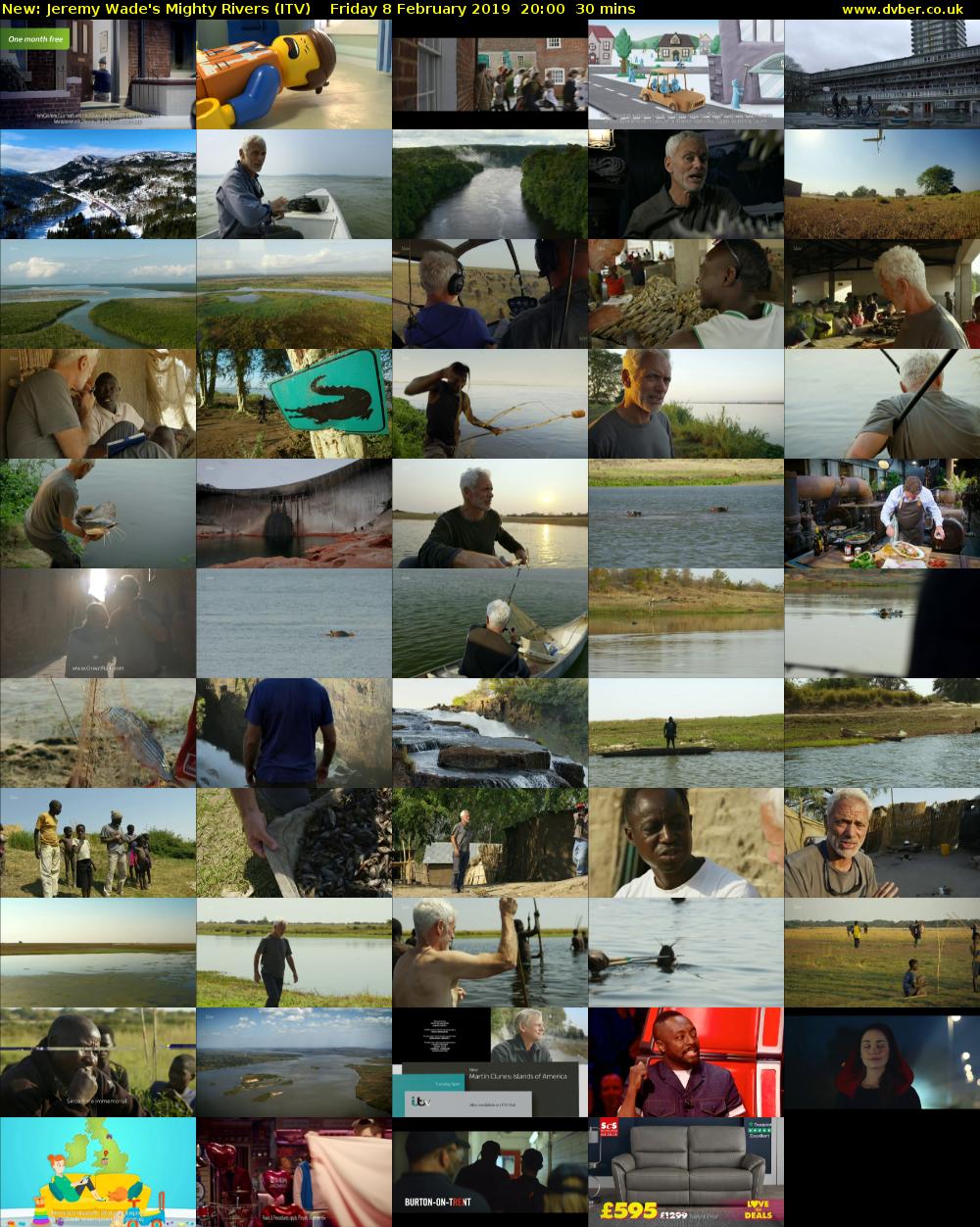 Jeremy Wade's Mighty Rivers (ITV) Friday 8 February 2019 20:00 - 20:30