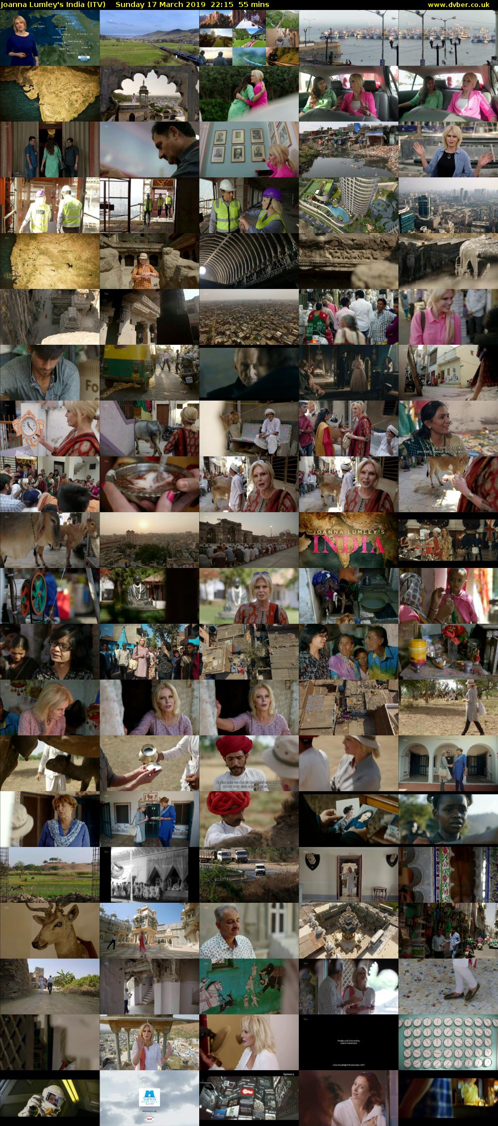 Joanna Lumley's India (ITV) Sunday 17 March 2019 22:15 - 23:10