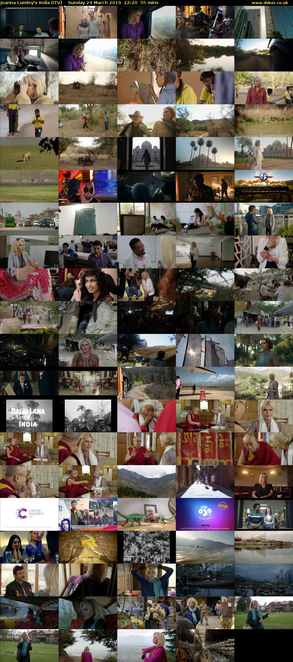 Joanna Lumley's India (ITV) Sunday 24 March 2019 22:20 - 23:15