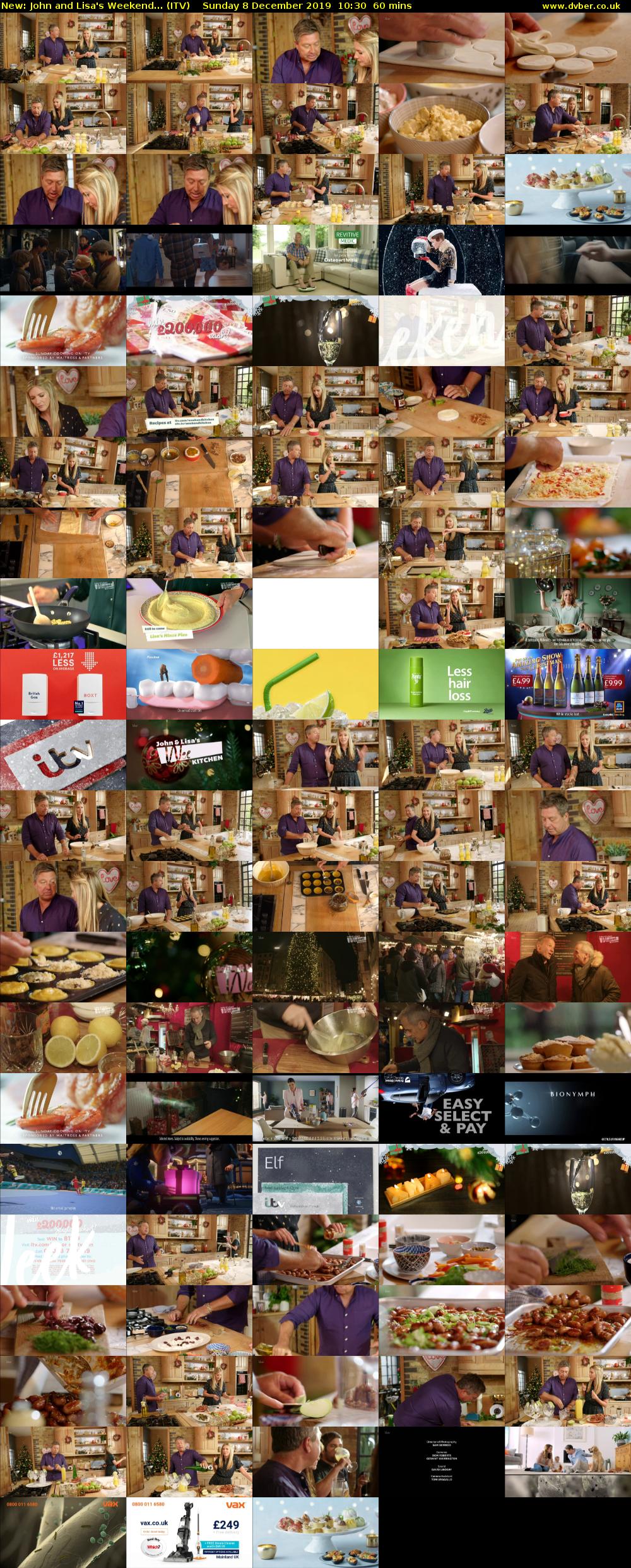 John and Lisa's Weekend... (ITV) Sunday 8 December 2019 10:30 - 11:30